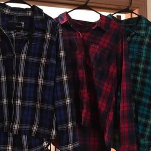 Hurley plaid shirts